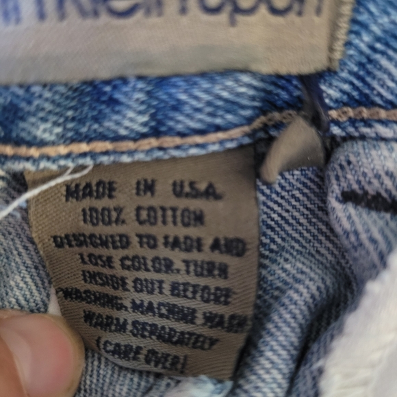 80s Calvin Klein Jeans Mens 31 Blue Denim Straight Leg Pleated 80s USA Made - Picture 12 of 13